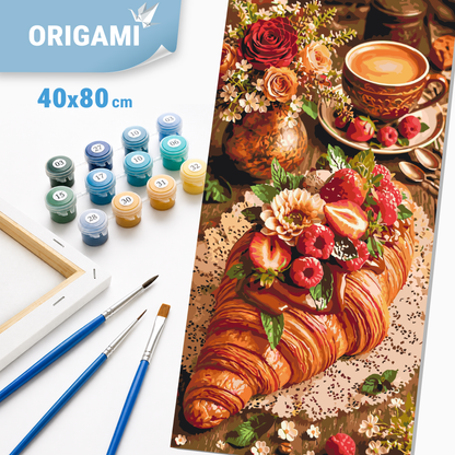 Malowanie po numerach 40x80 cm - Francuskie śniadanie LW 5229