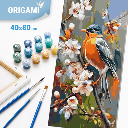 Malowanie po numerach 40×80 cm – Ptak szczęścia – Zwierzęta/Pejzaż – LW 5231