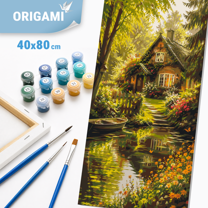 Malowanie po numerach 40×80 cm – Leśna baśń – Pejzaż – LW 5242