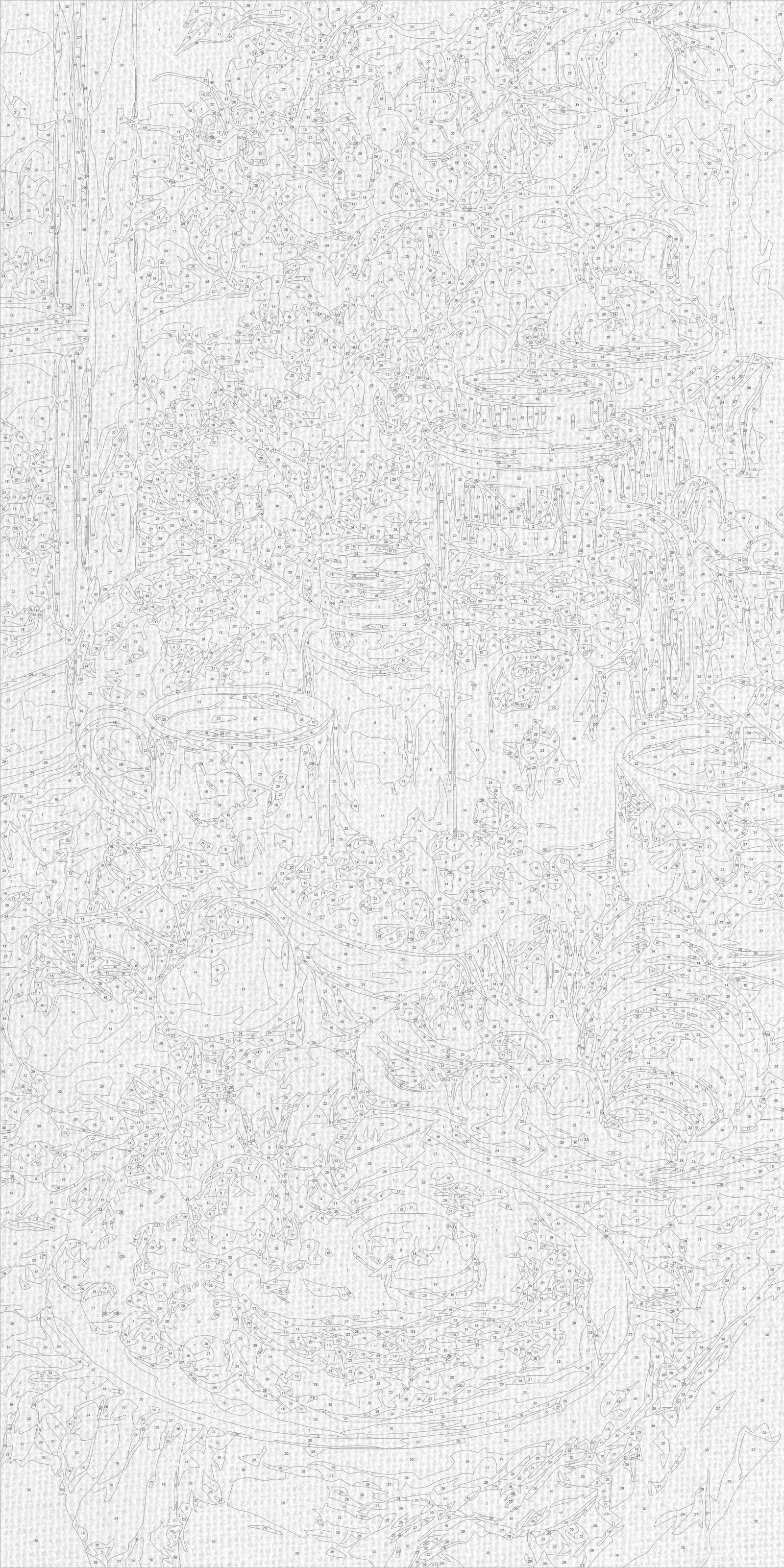 Malowanie po numerach 40×80 cm – Śniadanie w ogrodzie – Martwa natura – LW 5255