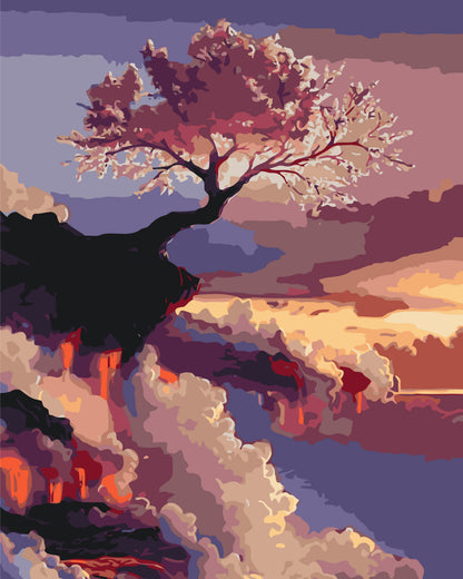 Malowanie po numerach na ramie 40x50 cm - Sakura - Pejzaż - LW 727