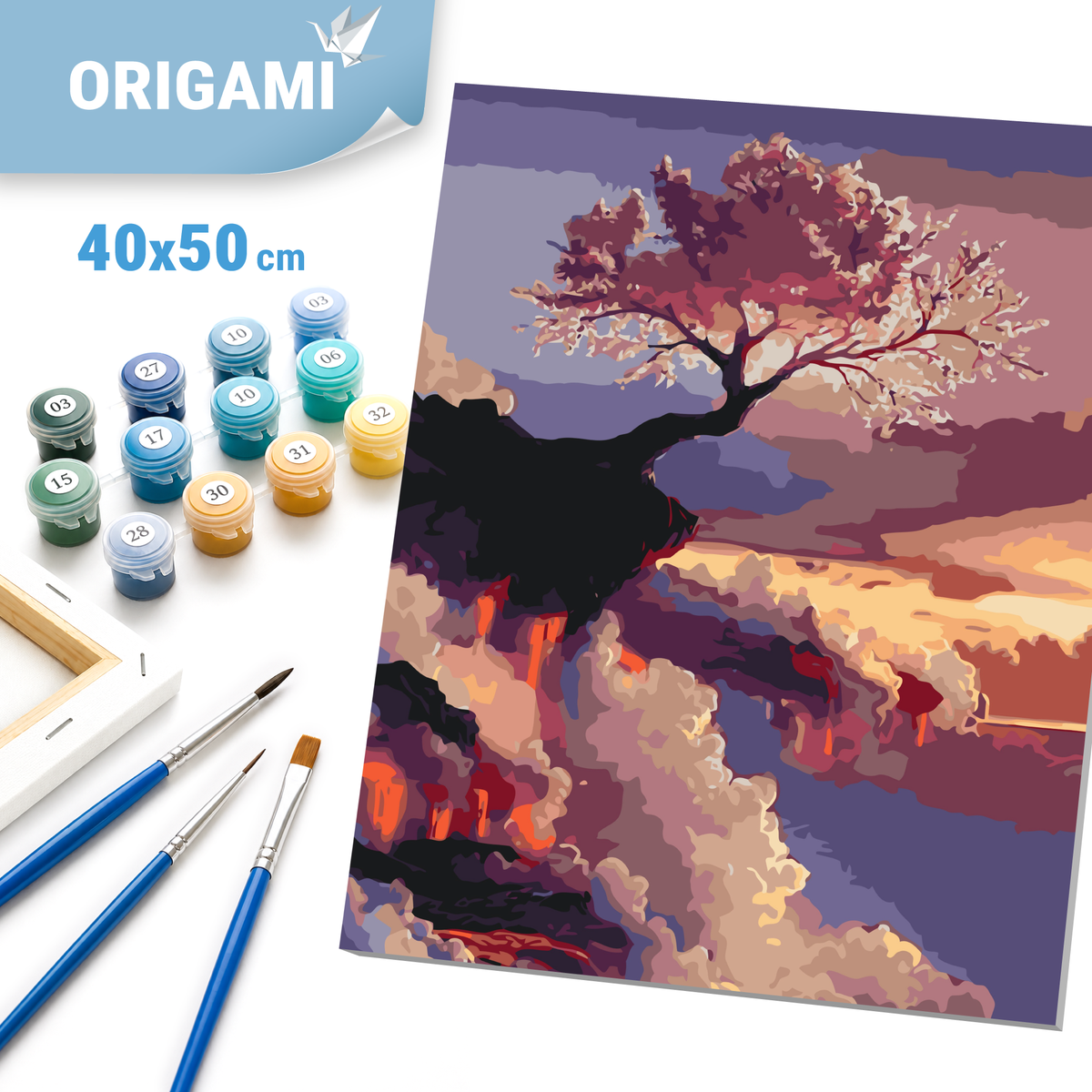 Malowanie po numerach na ramie 40x50 cm - Sakura - Pejzaż - LW 727