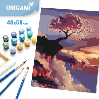 Malowanie po numerach na ramie 40x50 cm - Sakura - Pejzaż - LW 727