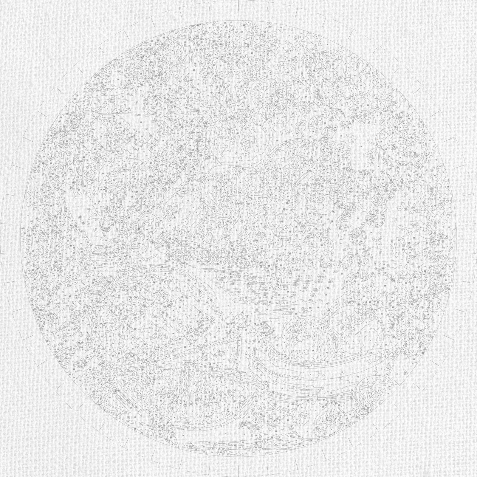Okrągłe malowanie po numerach Ø45 cm Martwa natura. Owocowa OR 2008