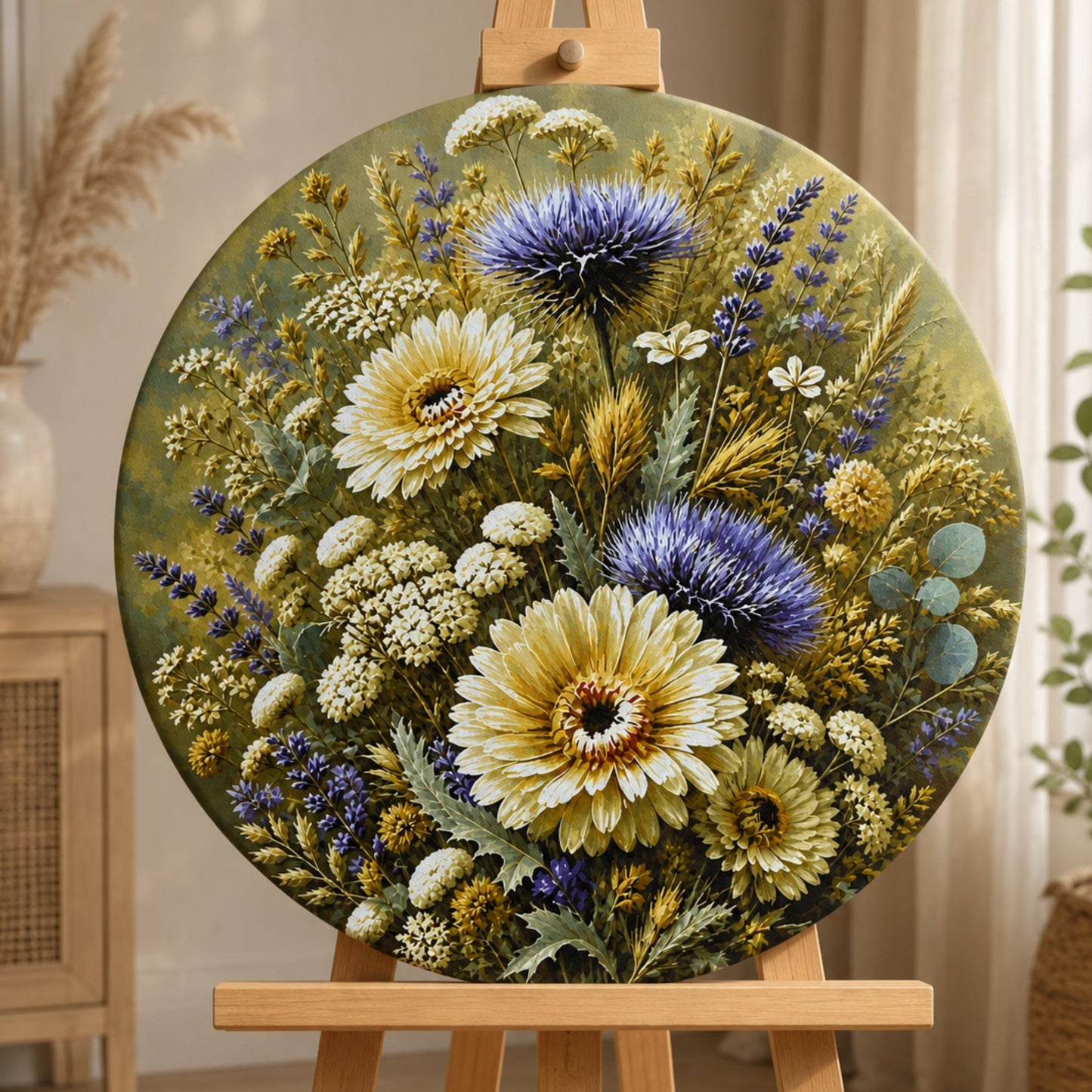 Okrągłe malowanie po numerach Ø45 cm Kwiaty. Polny bukiet OR 2012