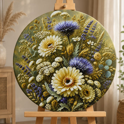 Okrągłe malowanie po numerach Ø45 cm Kwiaty. Polny bukiet OR 2012