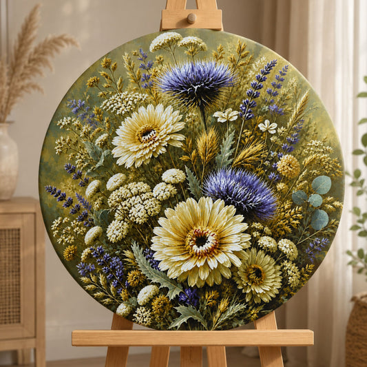 Okrągłe malowanie po numerach Ø45 cm Kwiaty. Polny bukiet OR 2012