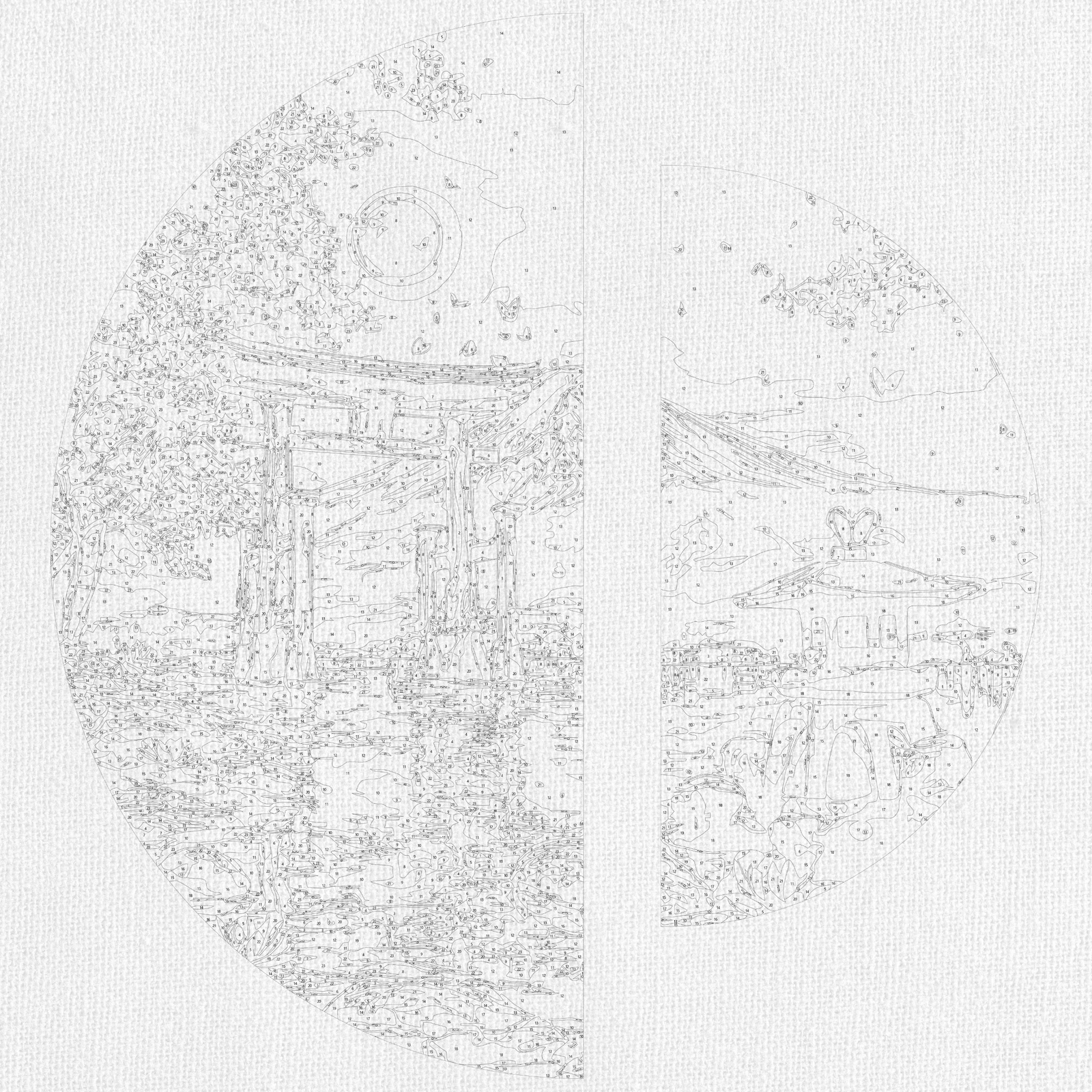 Malowanie po numerach ⌀50 cm + ⌀70 cm - Nocne Kioto - Pejzaż OSR 1013