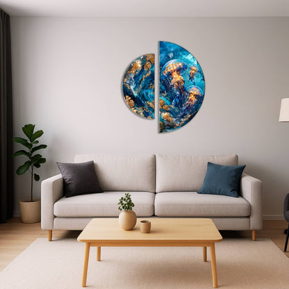 Malowanie po numerach ⌀50 cm + ⌀70 cm - Głębiny oceanu OSR 1014