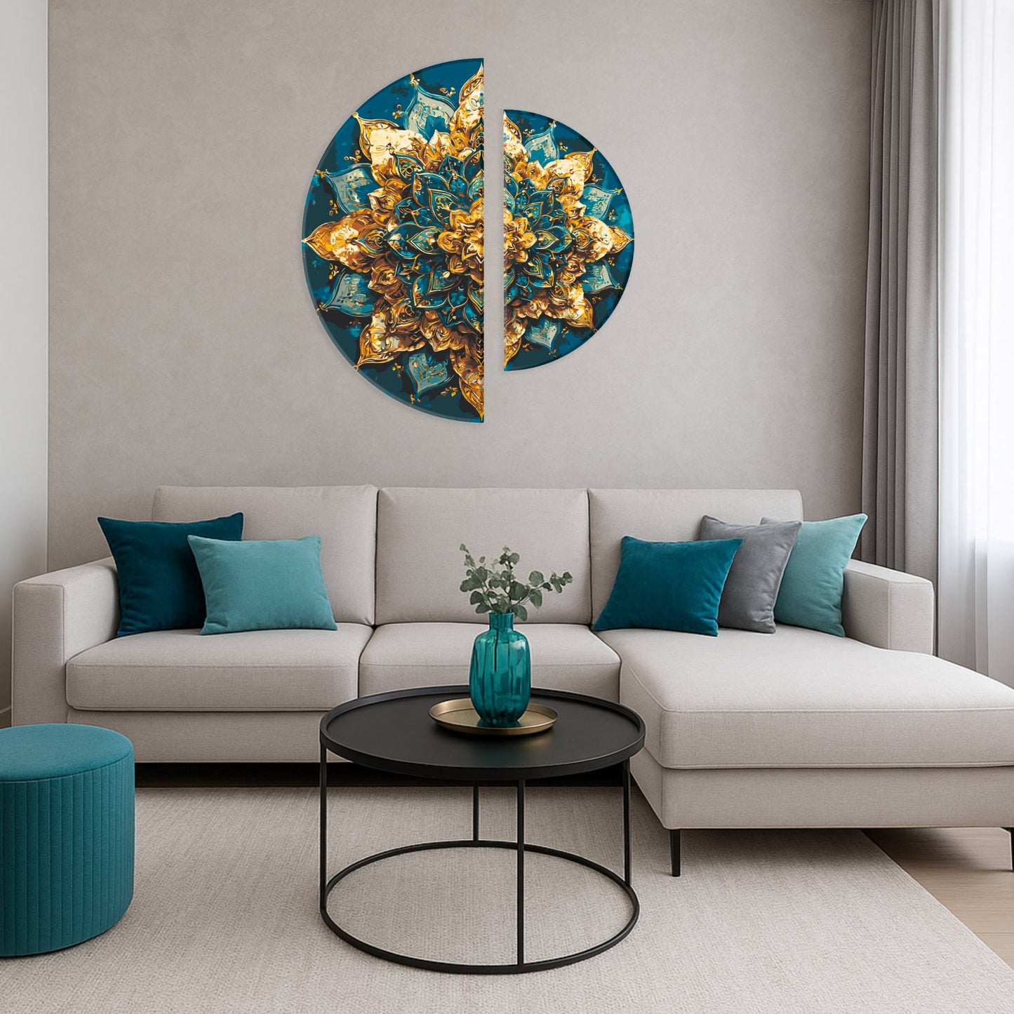 Malowanie po numerach ⌀50 cm + ⌀70 cm - Ornament blasku OSR 1016