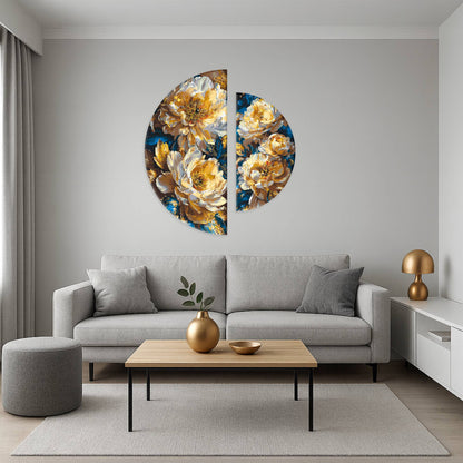 Malowanie po numerach ⌀50 cm + ⌀70 cm - Królewskie piwonie OSR 1017