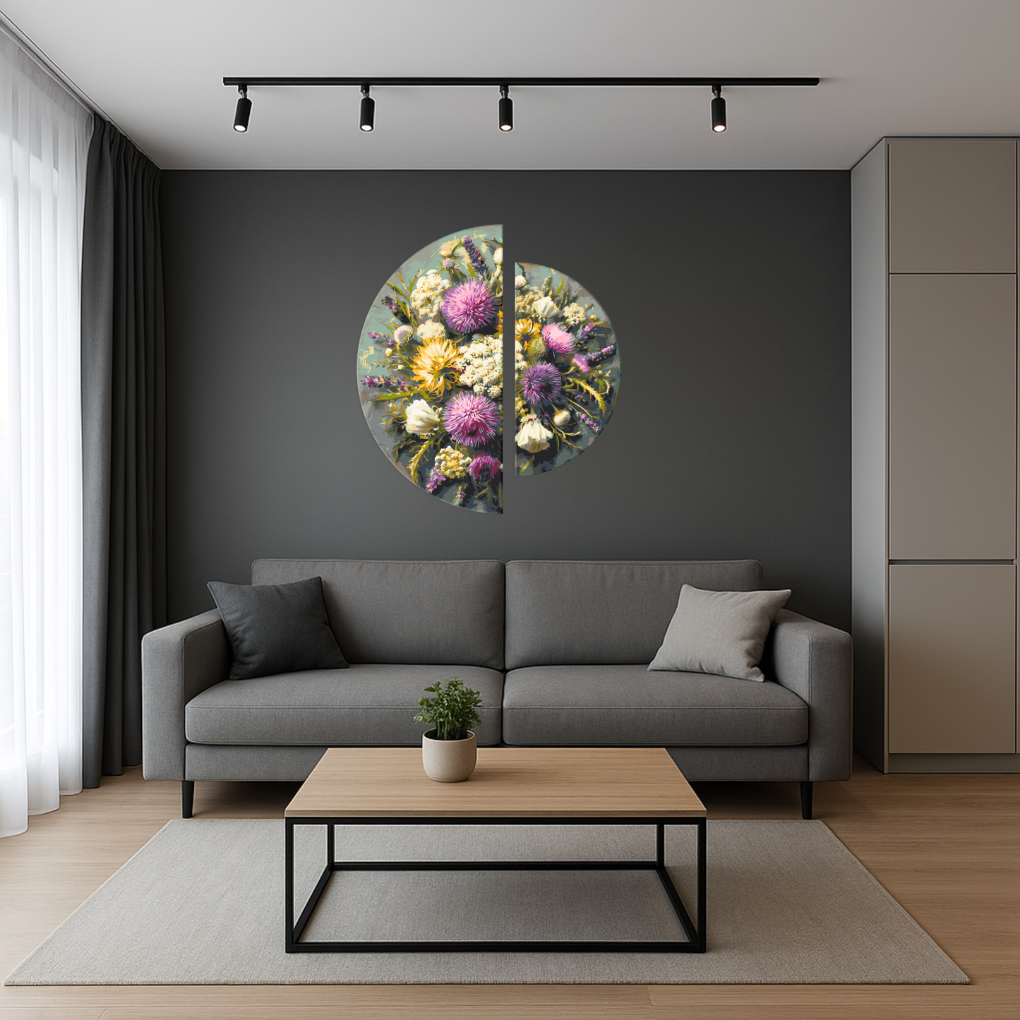 Malowanie po numerach ⌀50 cm + ⌀70 cm - Fioletowe lato OSR 1019