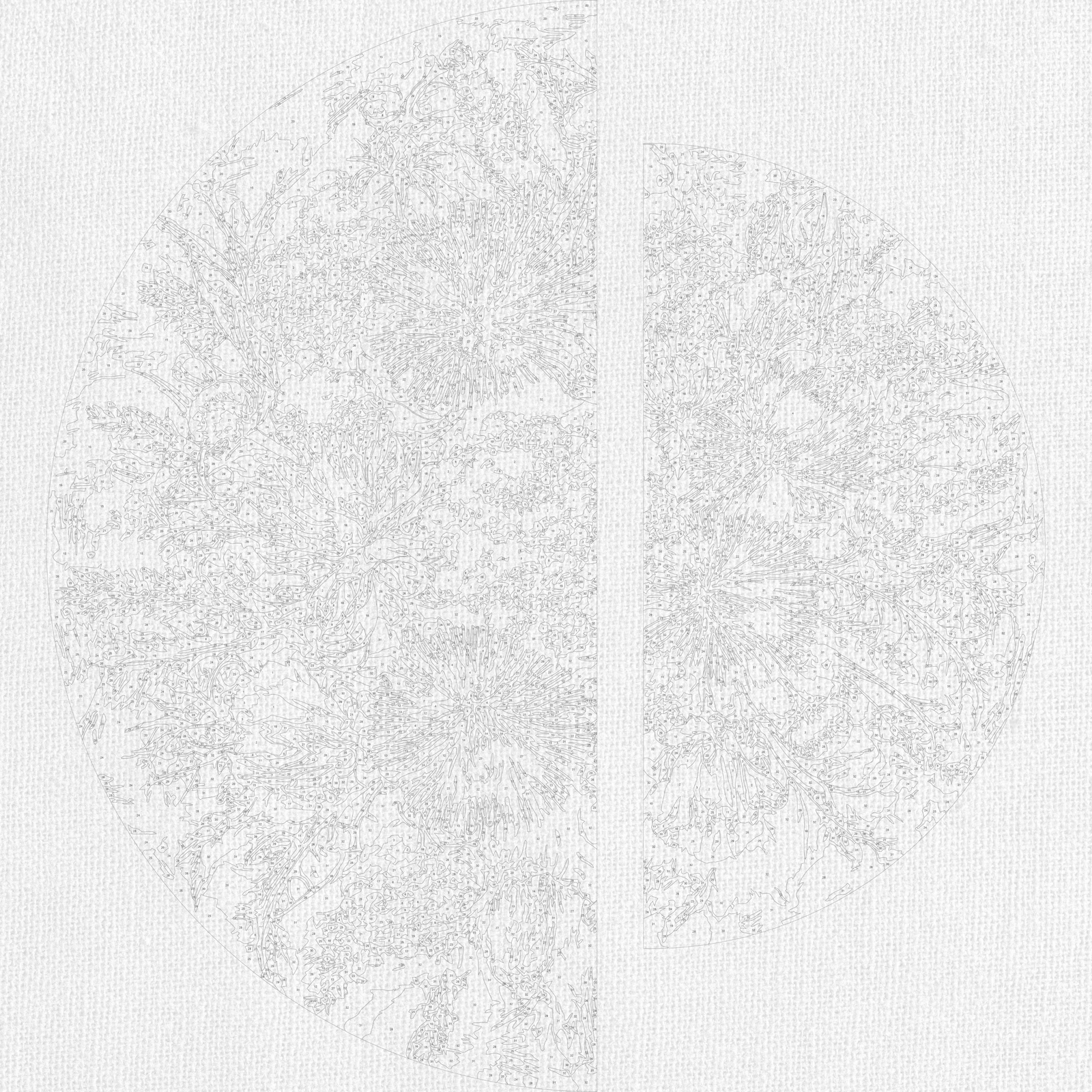 Malowanie po numerach ⌀50 cm + ⌀70 cm - Fioletowe lato OSR 1019