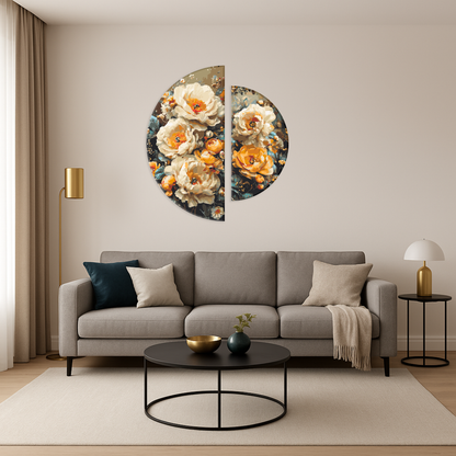 Malowanie po numerach ⌀50 cm + ⌀70 cm - Harmonia płatków OSR 1020