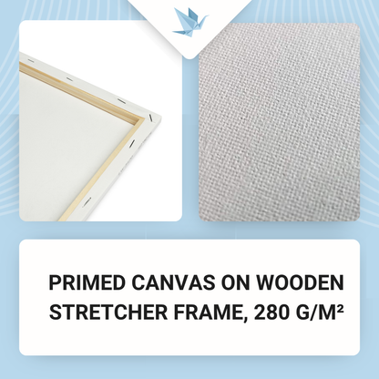 Artist Canvas on Wooden Stretcher Frame 40×50 cm, Primed, 280 g/m²