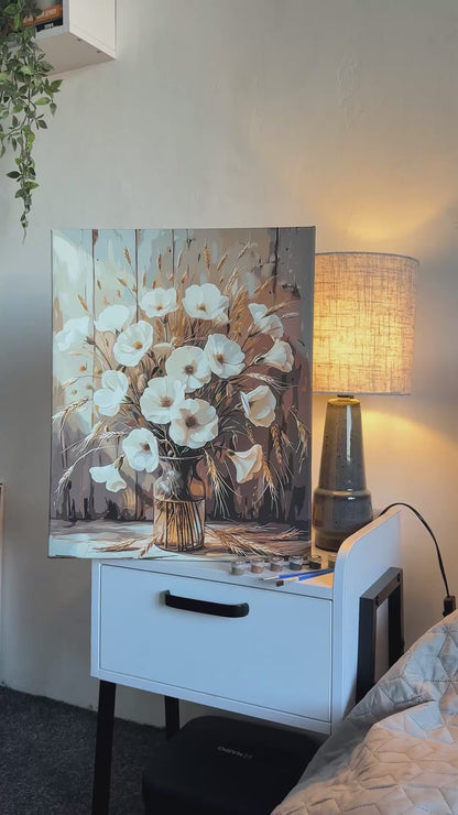 Malowanie po numerach 40x50 cm Kwiaty. Bukiet maków (metalik) LW 30491